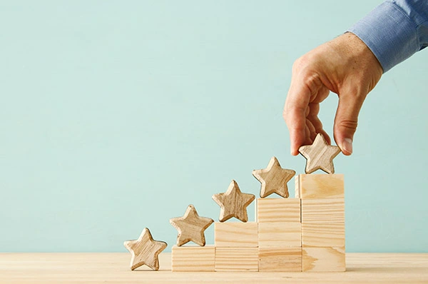 Concept,Image,Of,Setting,A,Five,Star,Goal.,Increase,Rating